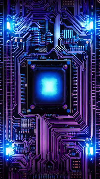 Server Central Integrated Microchip Circuit Board