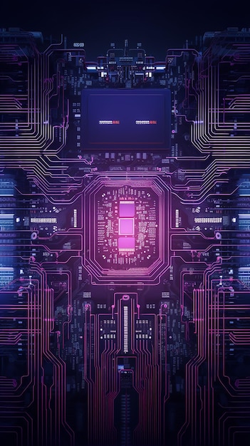 Server Central Integrated Microchip Circuit Board