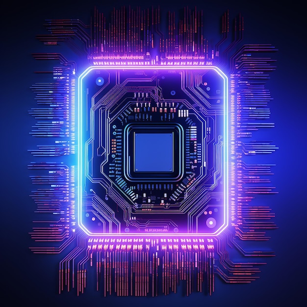 Server Central Integrated Microchip Circuit Board