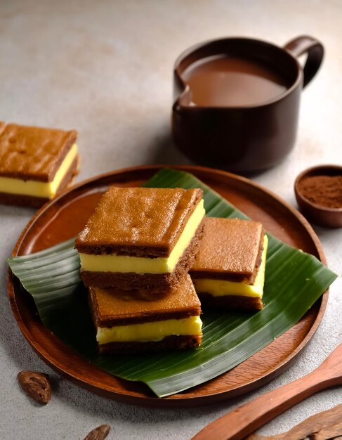 Photo serving bread with chocolate cheese flavor