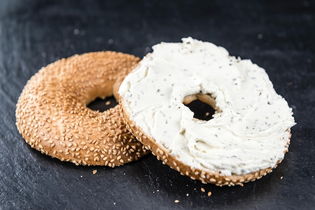 Sesame Bagel with cream cheese