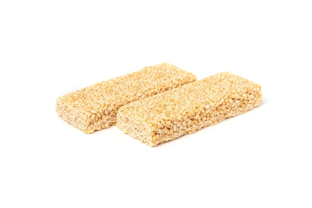 Sesame kozinaki isolated on a white background