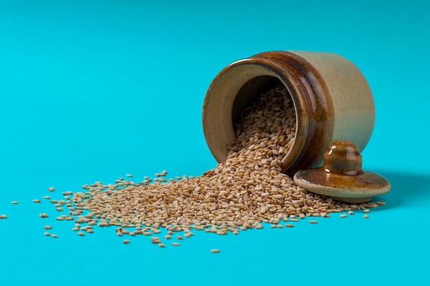 Sesame Seeds in pot