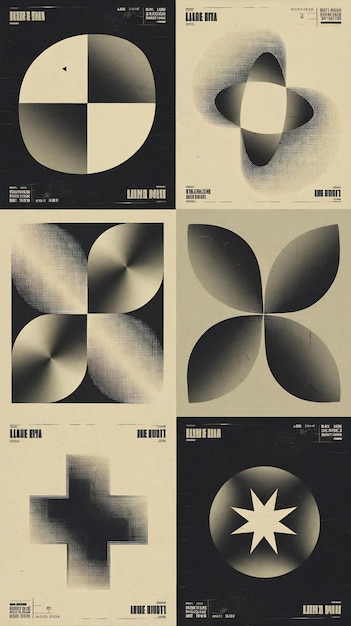 Set of abstract modern grunge posters