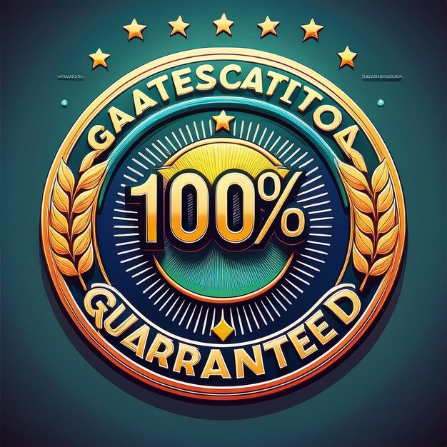 Photo a set of badges with the text satisfaction guaranteed showcasing different