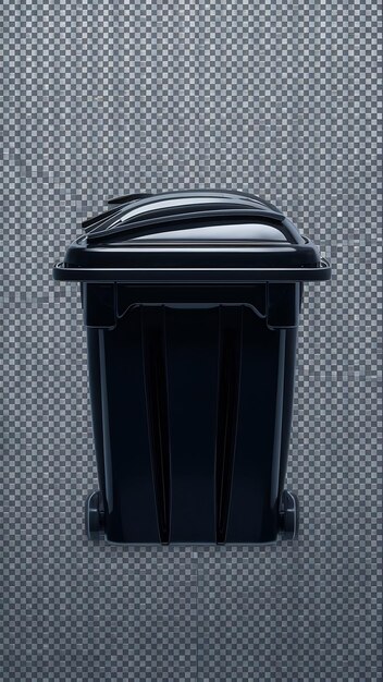 Set of black garbage bin on transparency background PNG