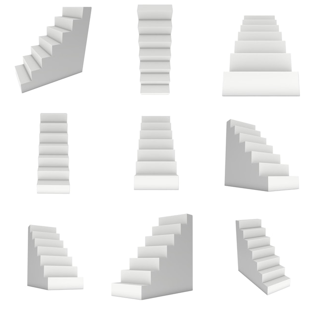 Set of Blank Stairs