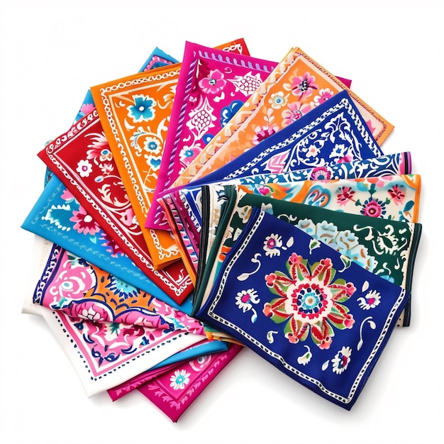 Set of colorful Ramadan paper napkins