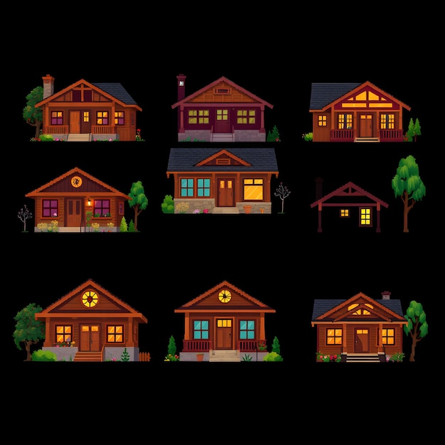 Photo set craftsman bungalows with low pitched roofs and wide porches handcrafted woodwork built in furn