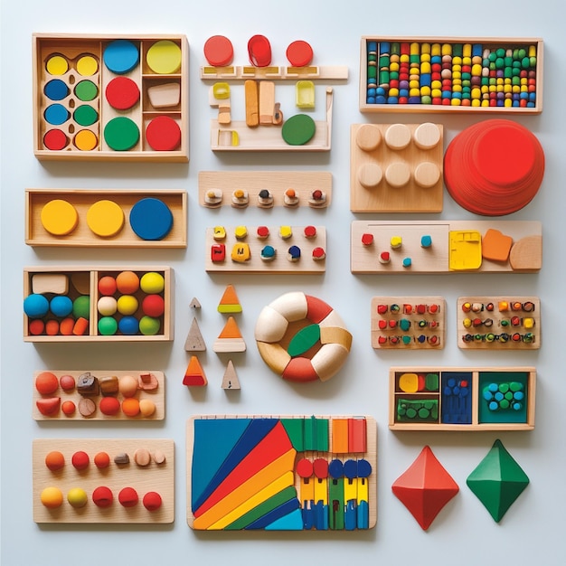 A set of creative and interactive teaching tools such as manipulatives and educational games