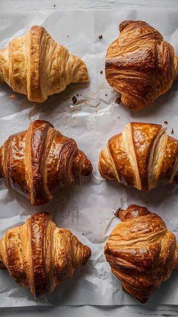 Set of croissants