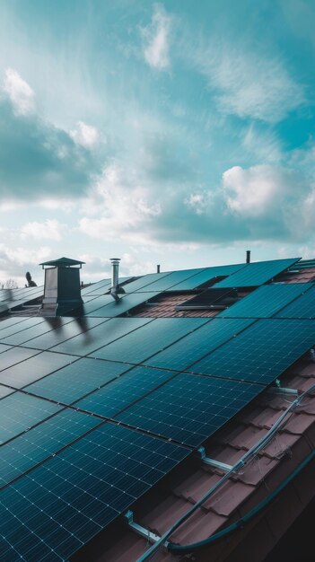 A set of dark blue solar panels