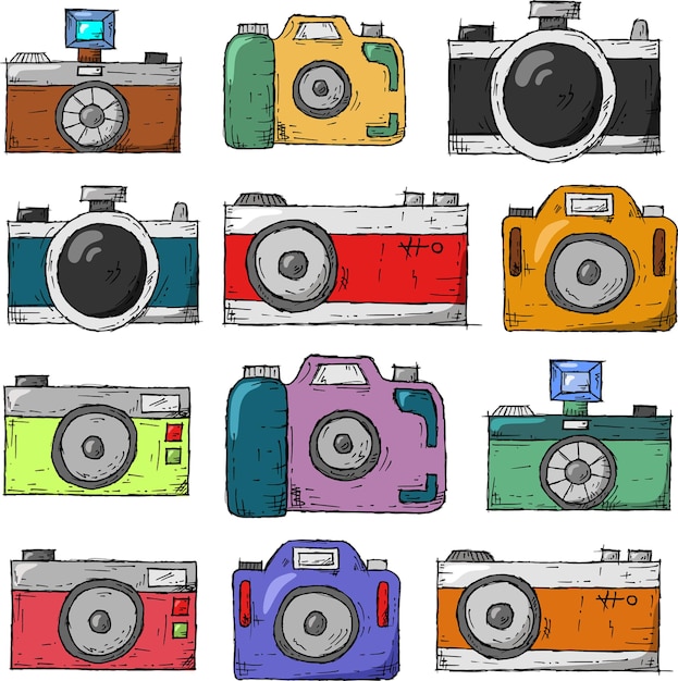 set of different camers