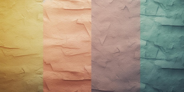 A set of different colored paper textures with the word paper on the bottom.