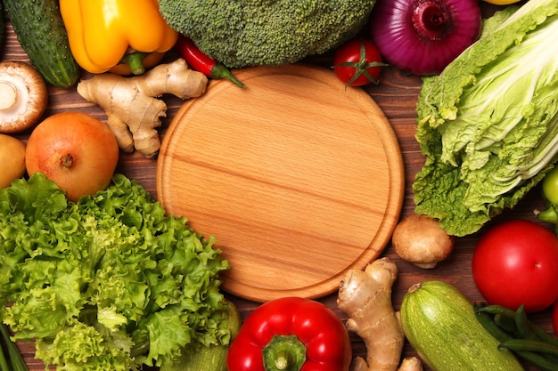 set of different fresh vegetables closeup healthy eating