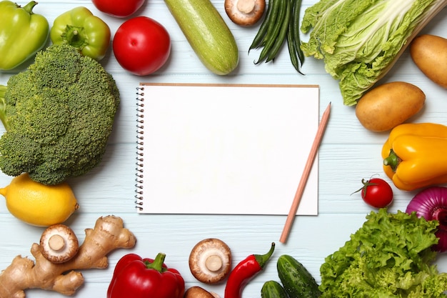 set of different fresh vegetables closeup healthy eating