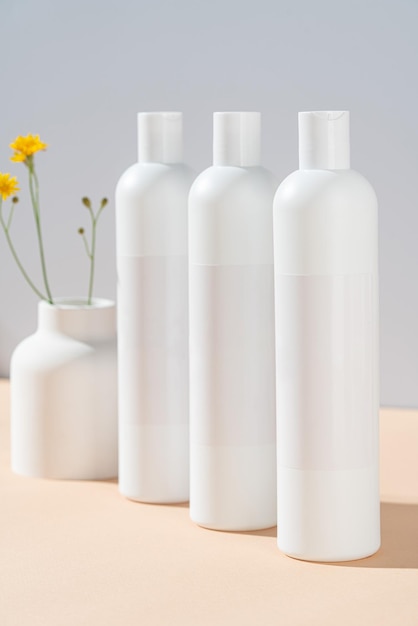 Set of dispenser bottles for soap and shampoo shampoo bottle without logo