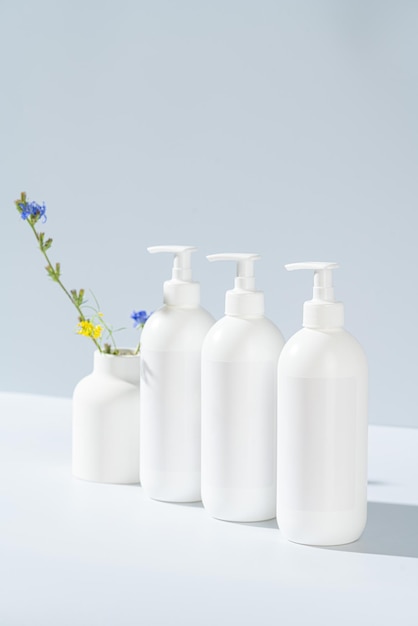 Set of dispenser bottles for soap and shampoo shampoo bottle without logo