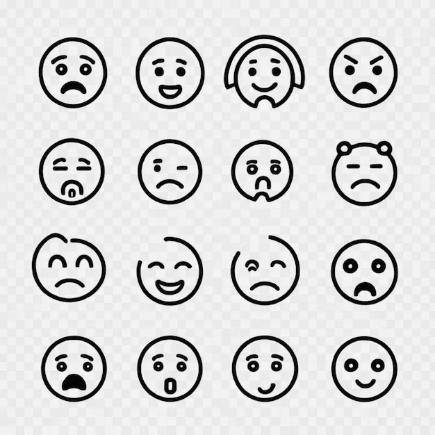 a set of faces with a sad expression