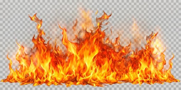 Set of Fire Burning PNG Cut Out Elements