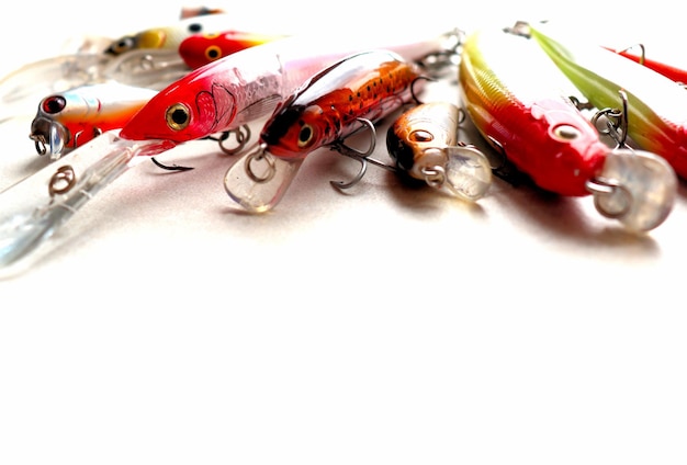 Set of fishing lures with triple hooks