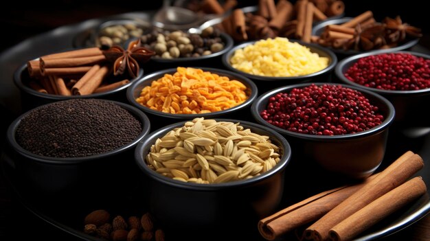 Set Fragrant Spices Mixture Black Red Background Images Hd Wallpapers Background Image