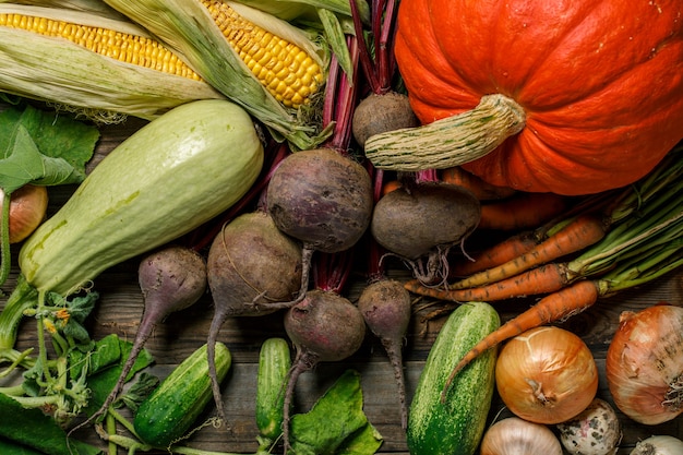 Set of fresh vegetables