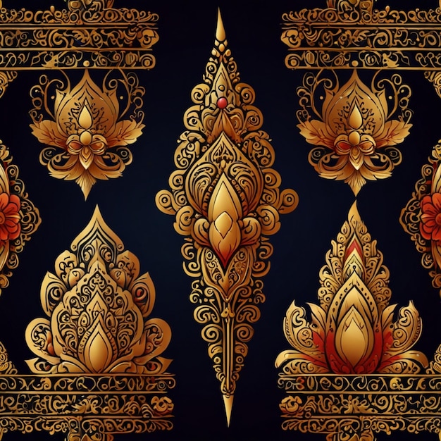 a set of gold and gold design elements