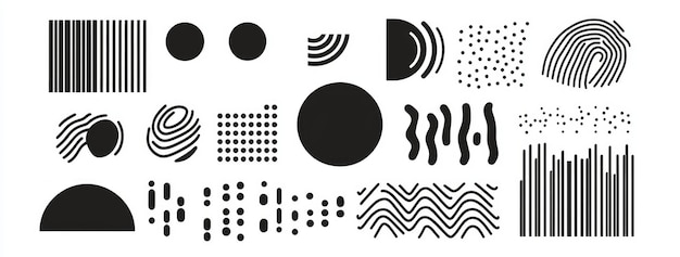 Set of HandDrawn Graphic Shapes and Doodles