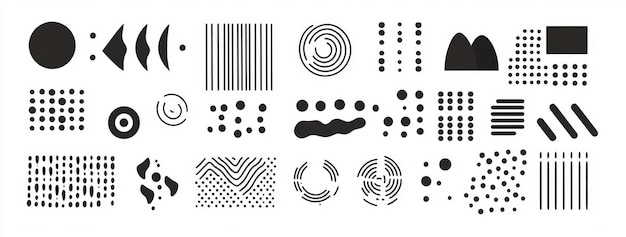 Set of HandDrawn Graphic Shapes and Doodles