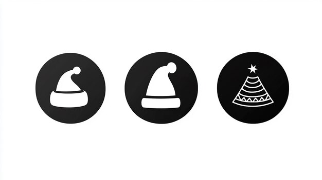 Photo a set of icons with a baby hat and a baby hat