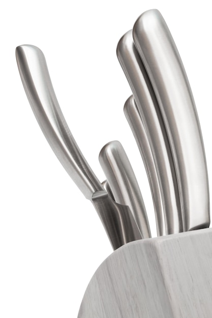 Set of kitchen knives