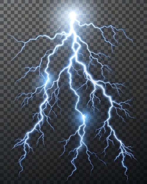 Photo a set of lightning bolts on a transparent background