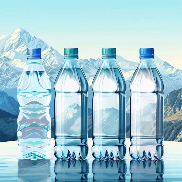 A set of mineral water bottles tastes different