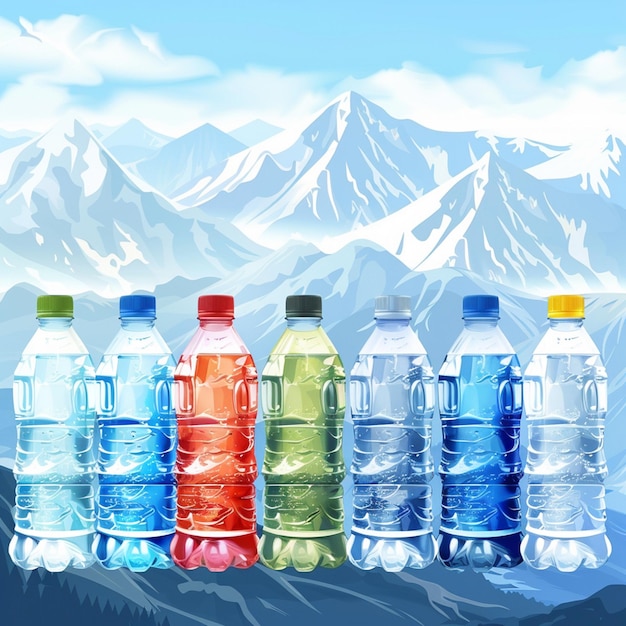 A set of mineral water bottles tastes different