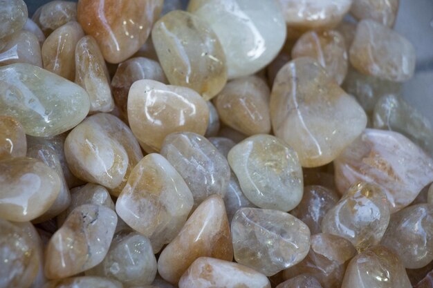 Set of natural mineral gemstones