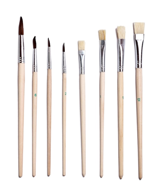 Set of paint brushes