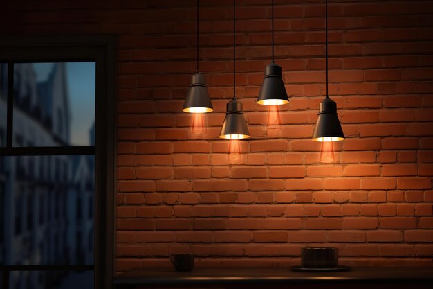 a set of pendant lights in a modern minimalist style