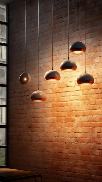 a set of pendant lights in a modern minimalist style