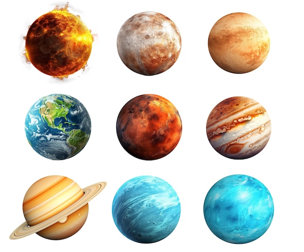 set of planets solar system consist the Sun Mercury Venus Mars Earth Jupiter Saturn Neptune