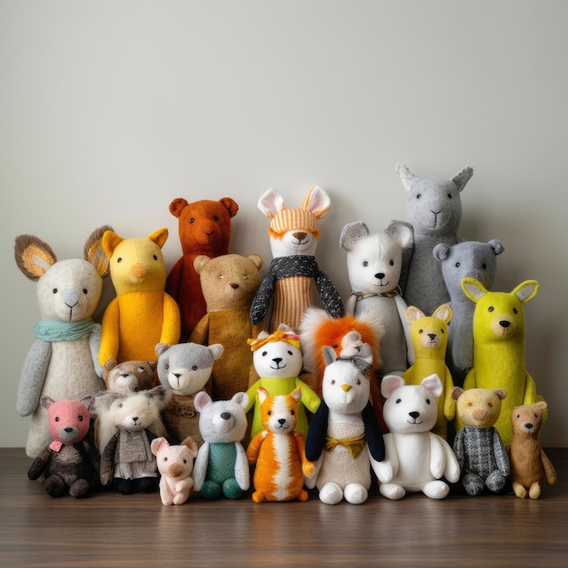 A set of plushies