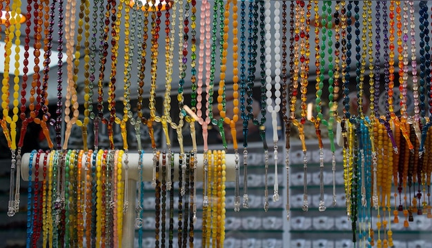 Set of praying beads of various color