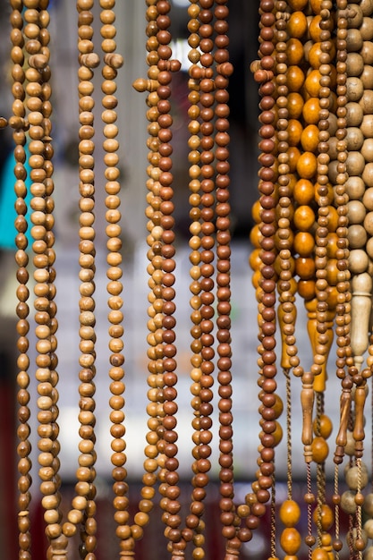 Set of praying beads of various colors