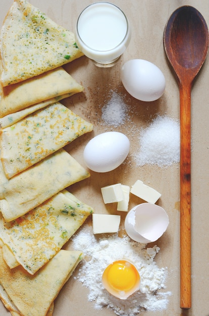 A set of products for thin pancakes