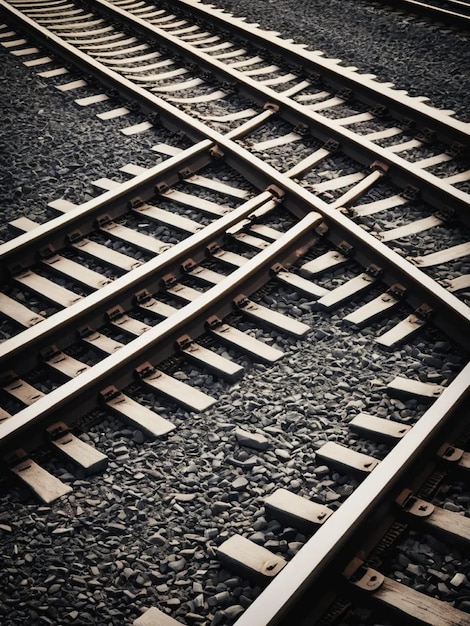 a set of railroad tracks with the word railroad on the bottom