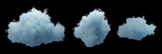 Set of random shapes of abstract clouds