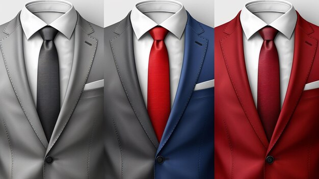 set of suit illustration vector on a white