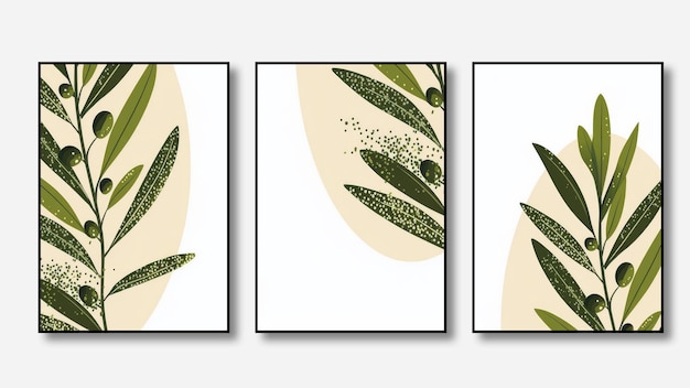 Photo set of three abstract textured backgrounds texture acrylic painting geometric illustration