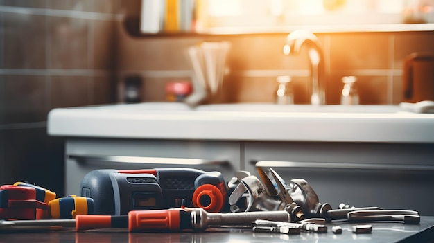 a set of tools that are laying on a counter