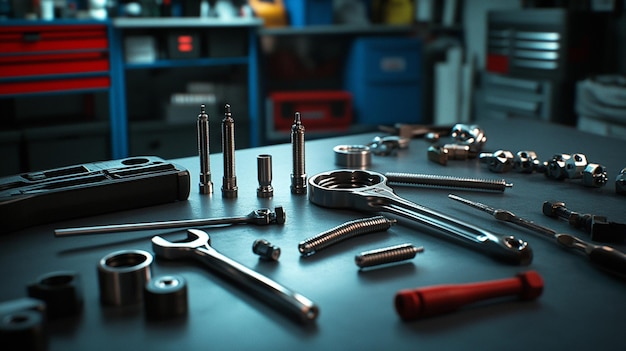 a set of tools and tools are on a table